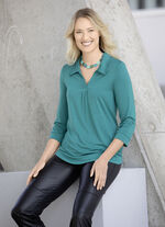 Shirt-Tunika mit aparter Kragenlösung 