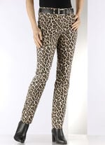 Hose in angesagter Leo-Dessinierung BEIGE-SCHWARZ-BRAUN