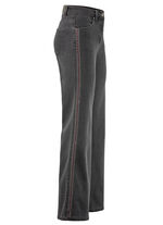 Jeans mit Ziersteppungen im Ethno-Stil GRAU