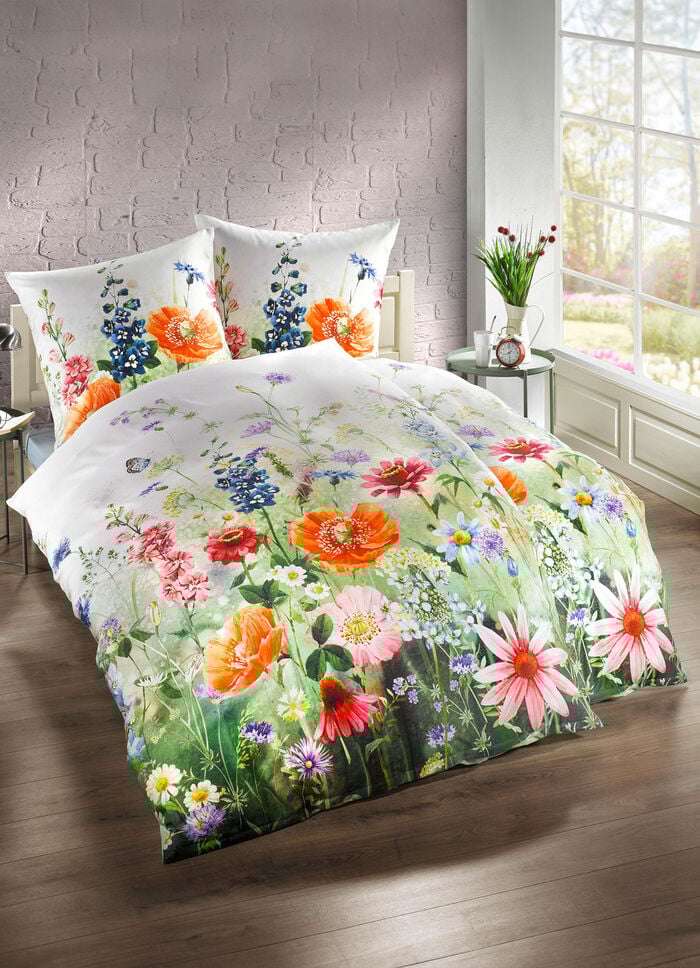 Mako-Satin Bettwäsche-Garnitur Made in Germany BUNT