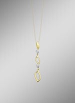 Eleganz in Bicolor: Anhänger mit synth. Zirkonia 