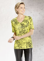 Shirt mit silberfarbener Pl&auml;ttchenzier 