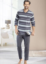 Zweierpack Schlafanzüge mit V-Ausschnitt und offenen Abschlüssen 