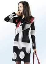 Strick-Kleid mit Baumwolle und Allover-Dessin 