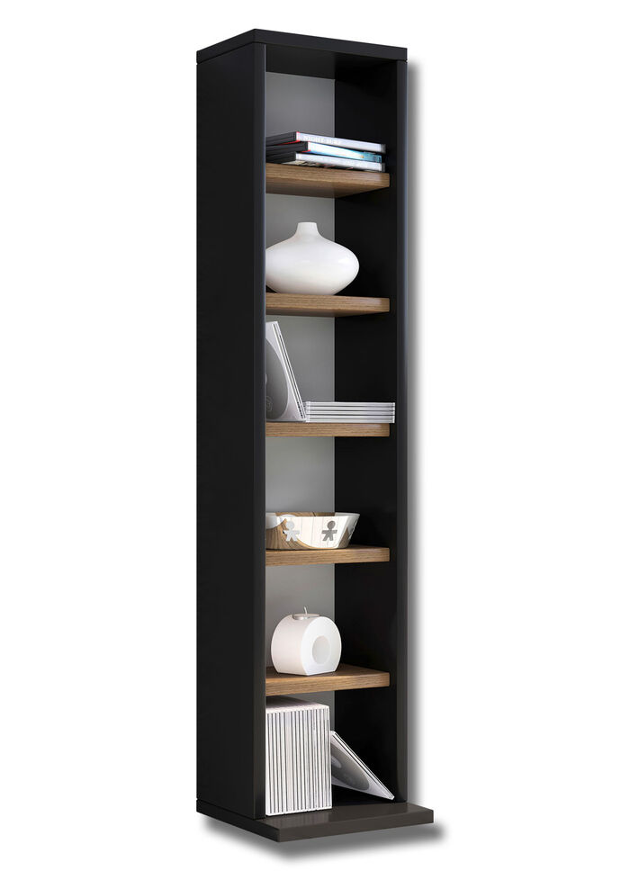 Beliebig erweiterbares Standregal ANTHRAZIT-HONIGEICHE