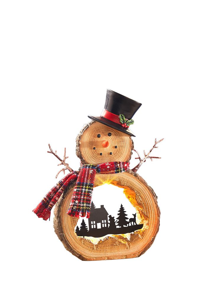 Beleuchteter Schneemann, batteriebetrieben 