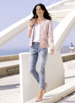 Kurzjacke mit kleinem Stehkragen 