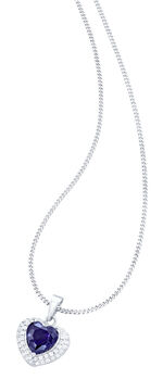 Herz-Anh&auml;nger mit Safir 