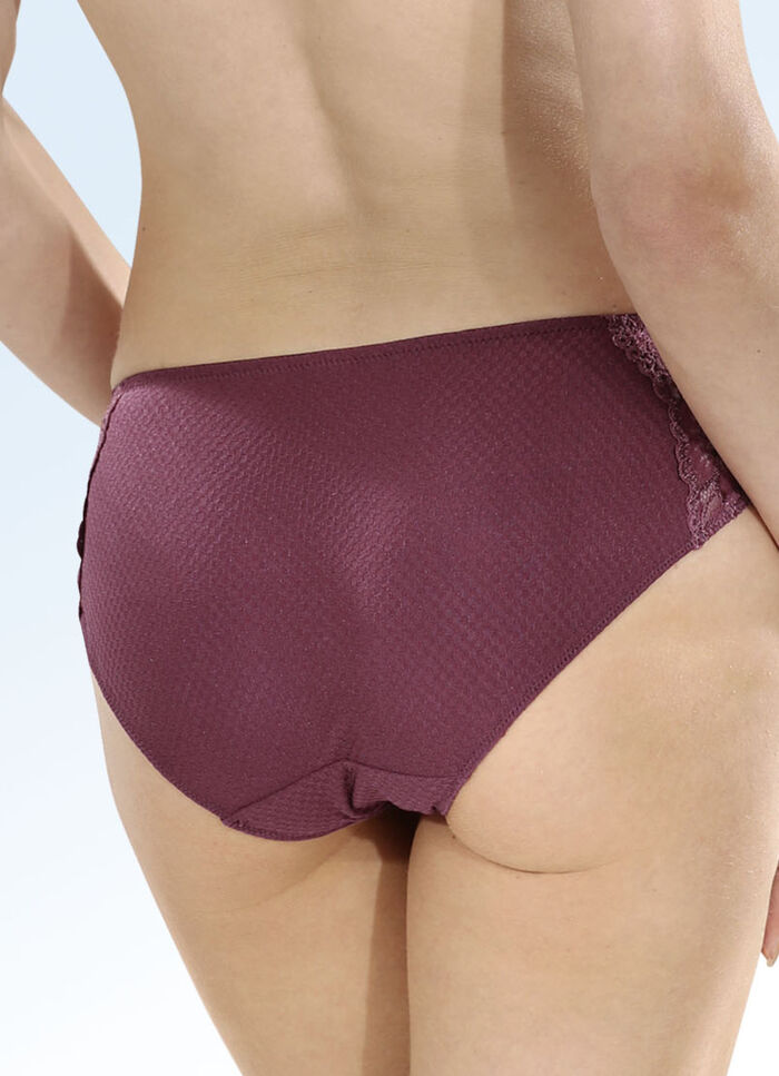 Sassa Zweierpack Slips mit Elastikspitze BURGUND