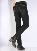 Jeans mit Ziern&auml;hten und Strasssteinen 
