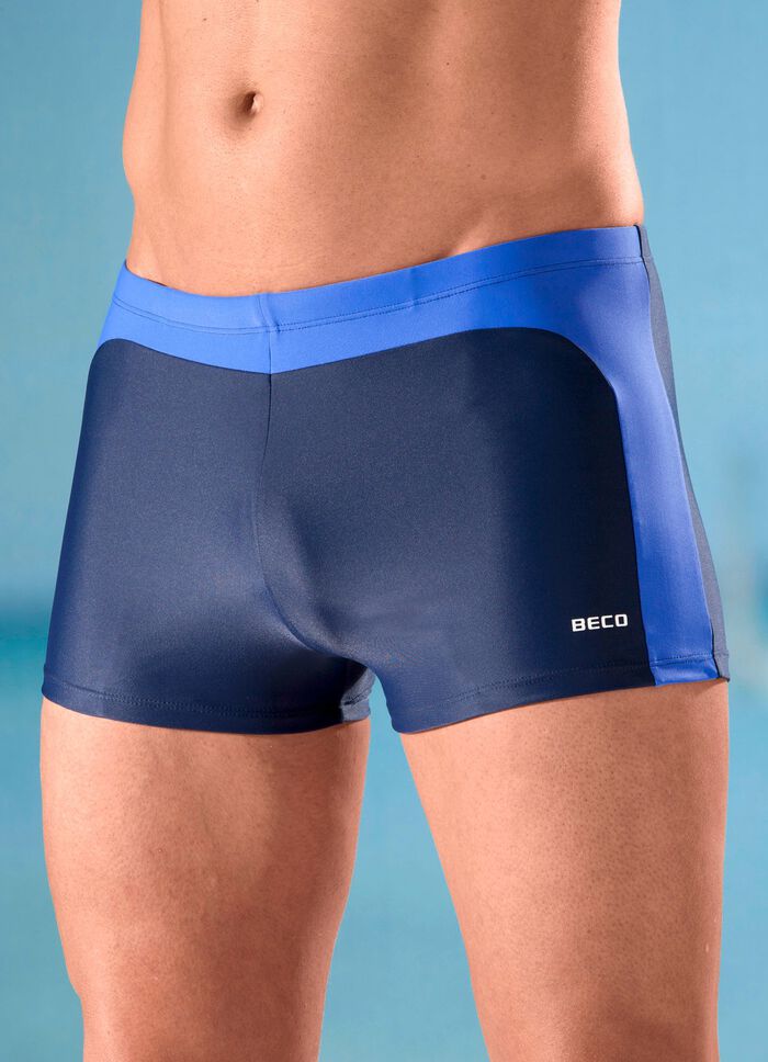 Zweierpack Badepants mit farbigen Eins&auml;tzen 