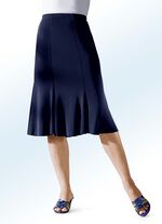 6-Bahnenrock in modischer Godet-Form NACHTBLAU