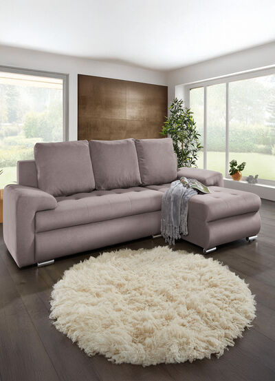 Polsterecke mit Bettfunktion und Bettkasten 