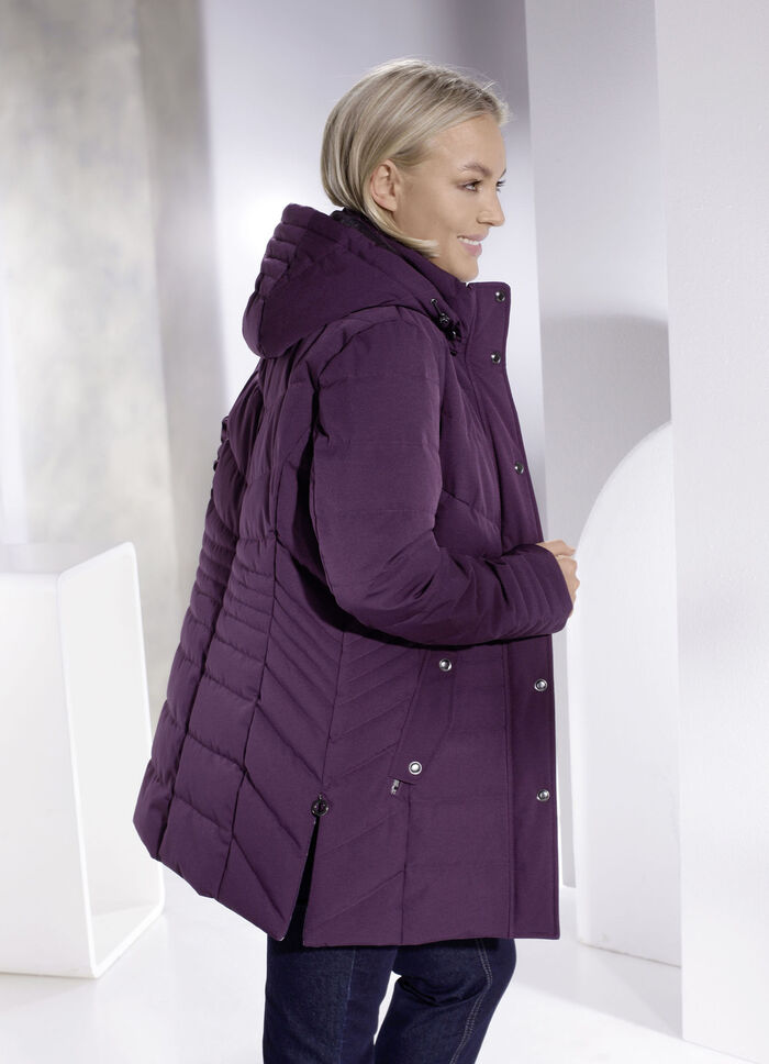 Funktionsjacke mit abnehmbarer Kapuze 