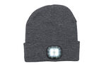 Modische M&uuml;tze mit integrierter, herausnehmbarer LED-Lampe GRAU