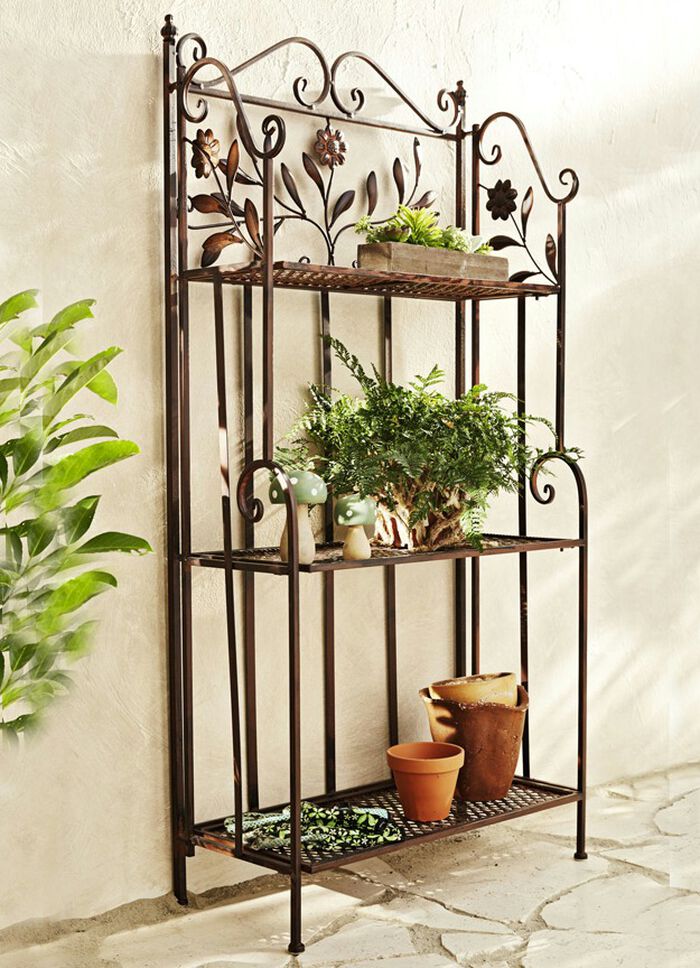 Wunderschöne, verspielte Eisen-Regale BRAUN