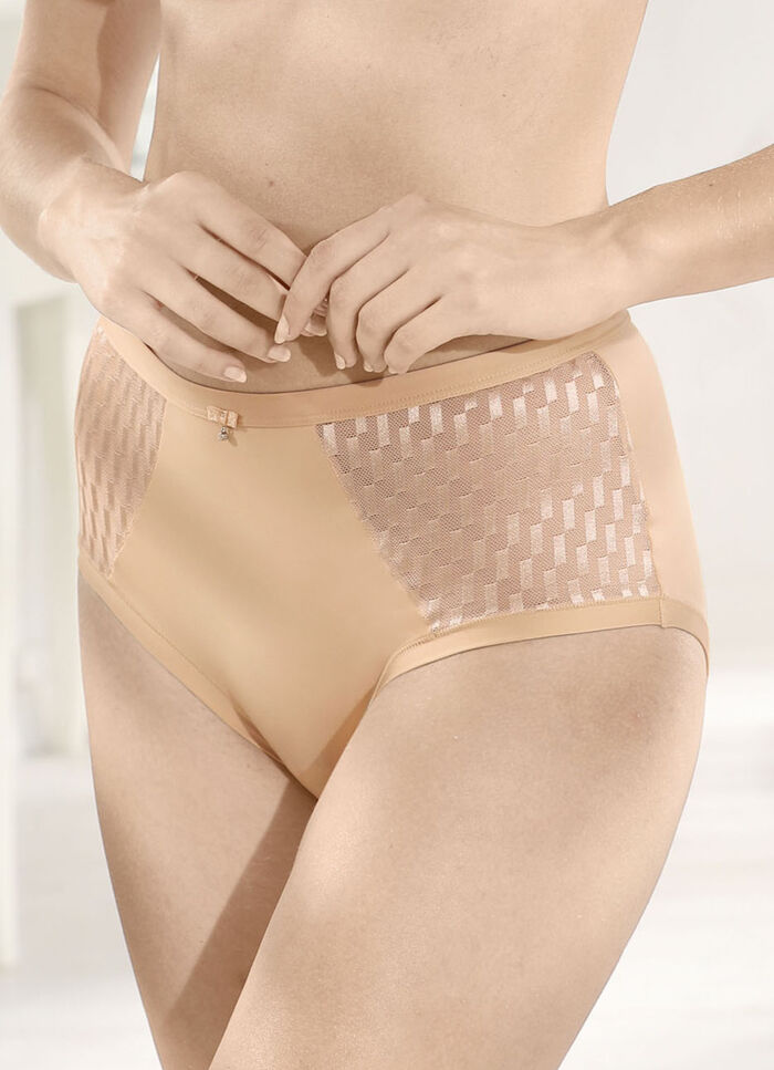 Sassa Zweierpack Slips mit jacquarddessinierten Tülleinsätzen 