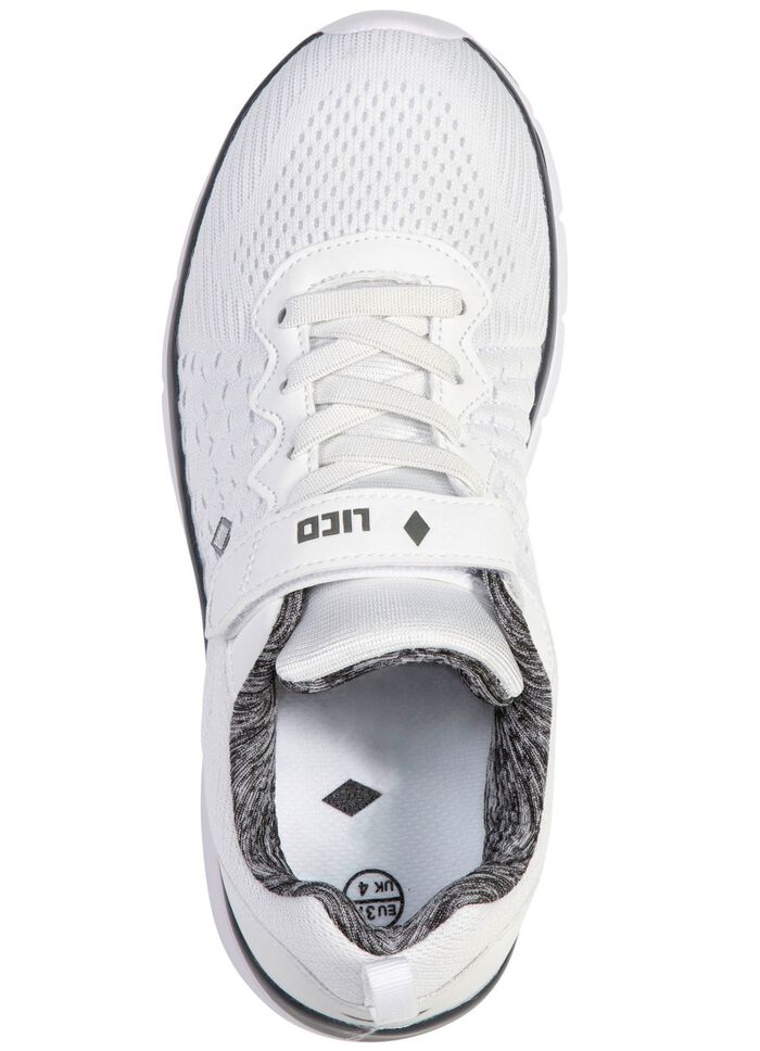 Sneaker aus effektvoll dessiniertem Textilmaterial EISGRAU-WEISS