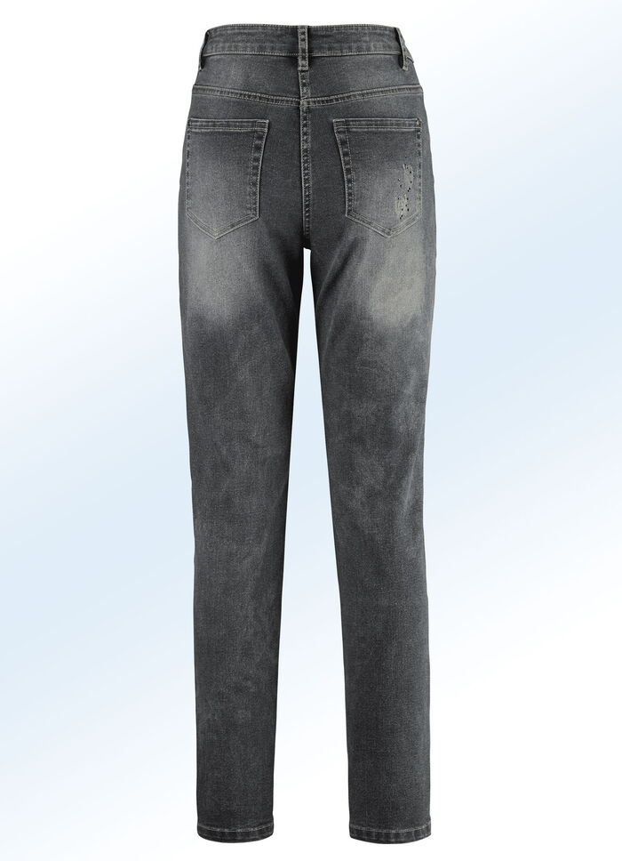 Trendig gestylte Edel-Jeans GRAFIT