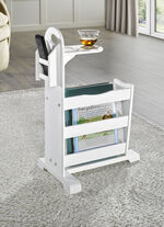 Beistelltisch aus massivem Kiefernholz WEISS