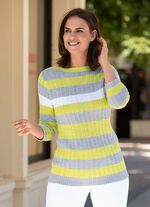 Pullover aus B&auml;ndchengarn 