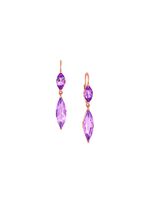 Ros&eacute;vergoldete Ohrh&auml;nger mit echt Amethyst 