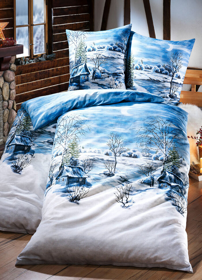 Bettw&auml;sche in b&uuml;gelleichter Biber-Qualit&auml;t 