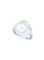 Damenring im nordischen Design mit S&uuml;&szlig;wasser-Zuchtperle 