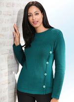 Pullover in Strukturdessin SEEGR&Uuml;N
