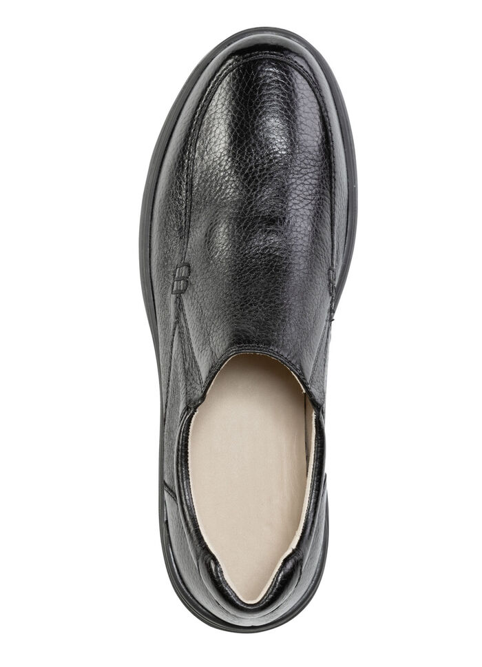 GINO GALANTE, klassische Herren-Slipper, aus Hirschleder SCHWARZ