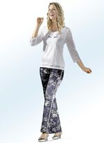 Hose mit seitlichem, goldfarbenen Zierband 