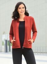 Shirtjacke mit durchgehendem Rei&szlig;verschluss 