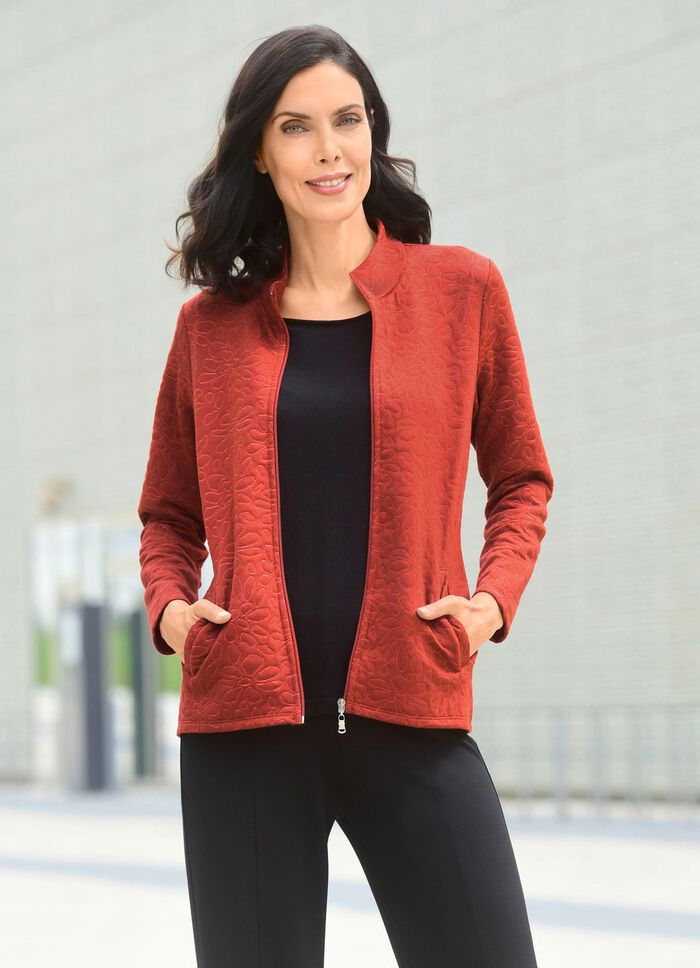 Shirtjacke mit durchgehendem Rei&szlig;verschluss 