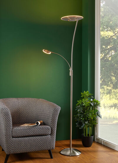 Stehleuchte mit Deckenfluter 