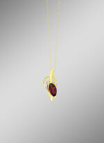 Anh&auml;nger mit Diamanten und echt Granat 