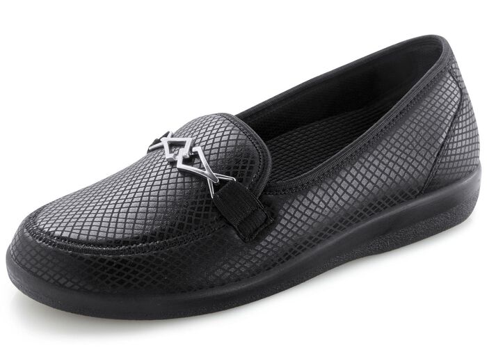 Hausschuh aus weichem Elastikmaterial SCHWARZ