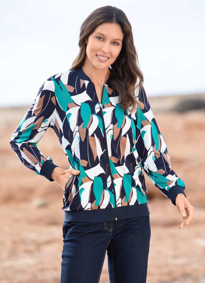 Shirtjacke mit durchgehendem Rei&szlig;verschluss  