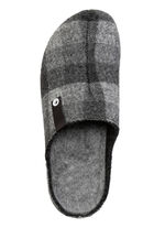 Laurina Pantoffel aus kariertem Textilmaterial GRAU