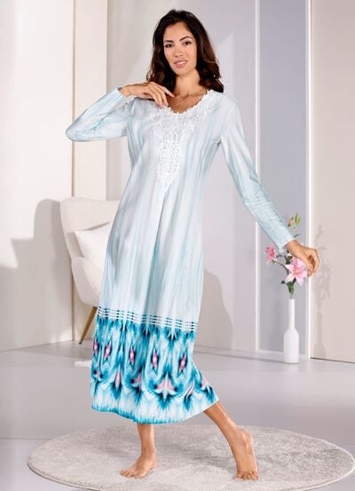 Kn&ouml;chellanges Laurina Nachthemd mit Motivspitze  