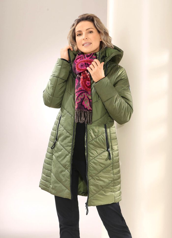 Kurzmantel mit 2-Wege-Rei&szlig;verschluss KHAKI