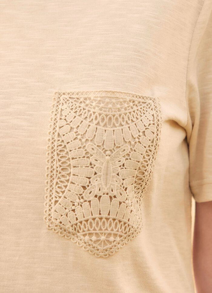 Shirt mit H&auml;kelspitze 