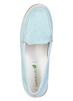 Waldl&auml;ufer, bequeme Damen-Slipper, Weite H, mit herausnehmbarem Fu&szlig;bett BLEU
