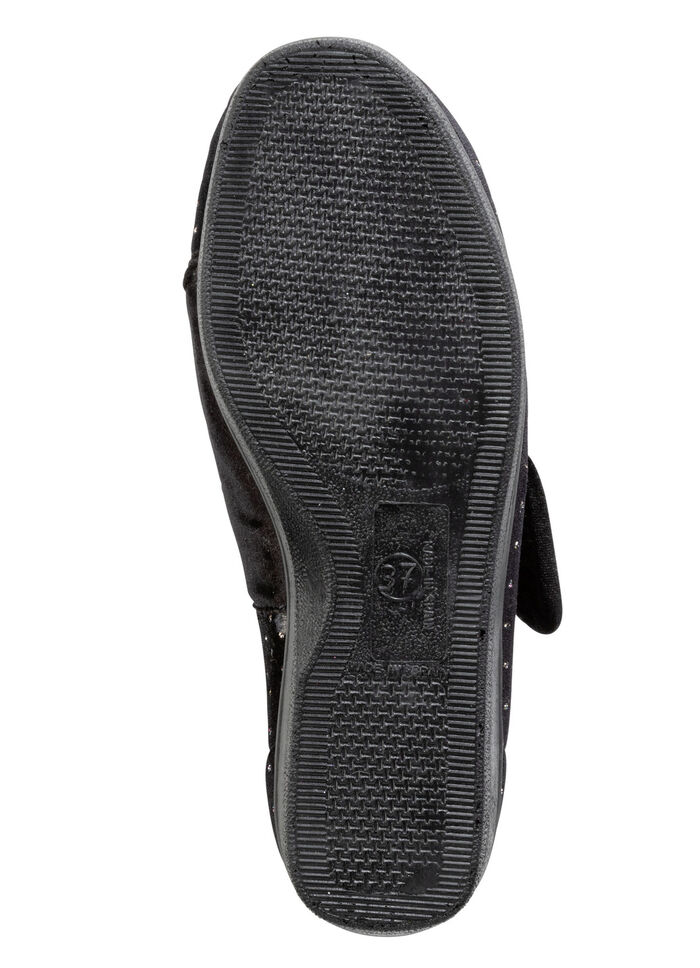 Laurina Klettschuh mit zart funkelnder Glitzer-Prägung SCHWARZ