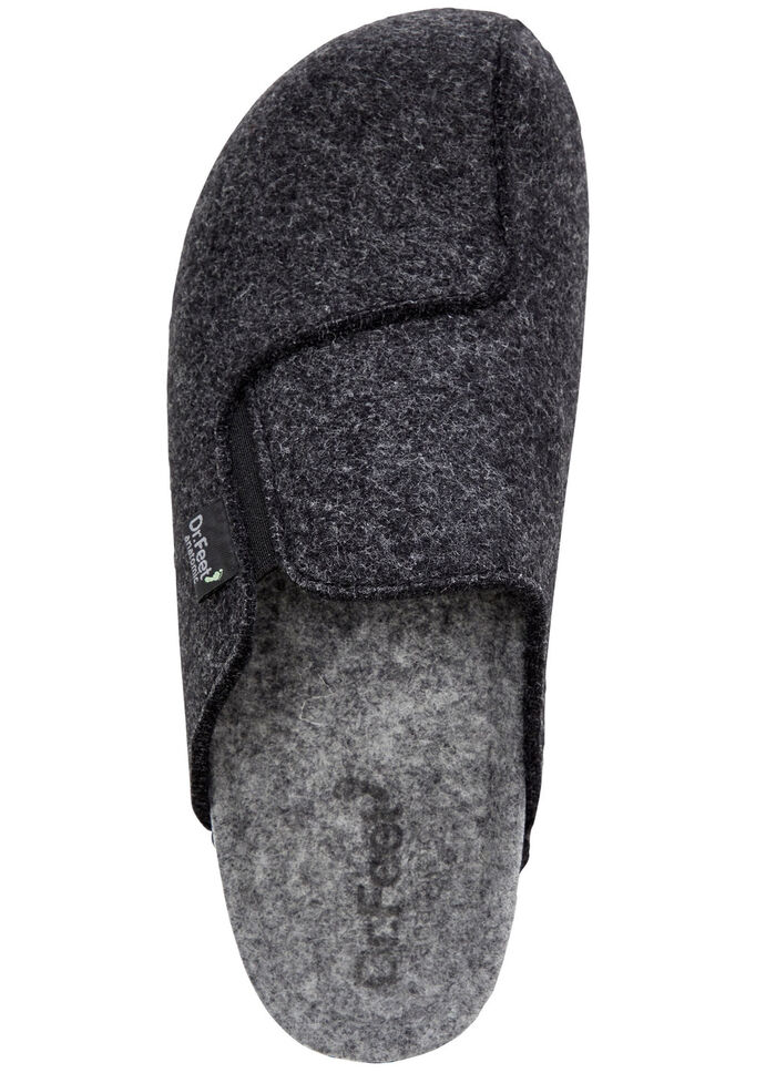 Klassische Herren-Hausschuhe, mit anatomisch geformtem Fußbett ANTHRAZIT