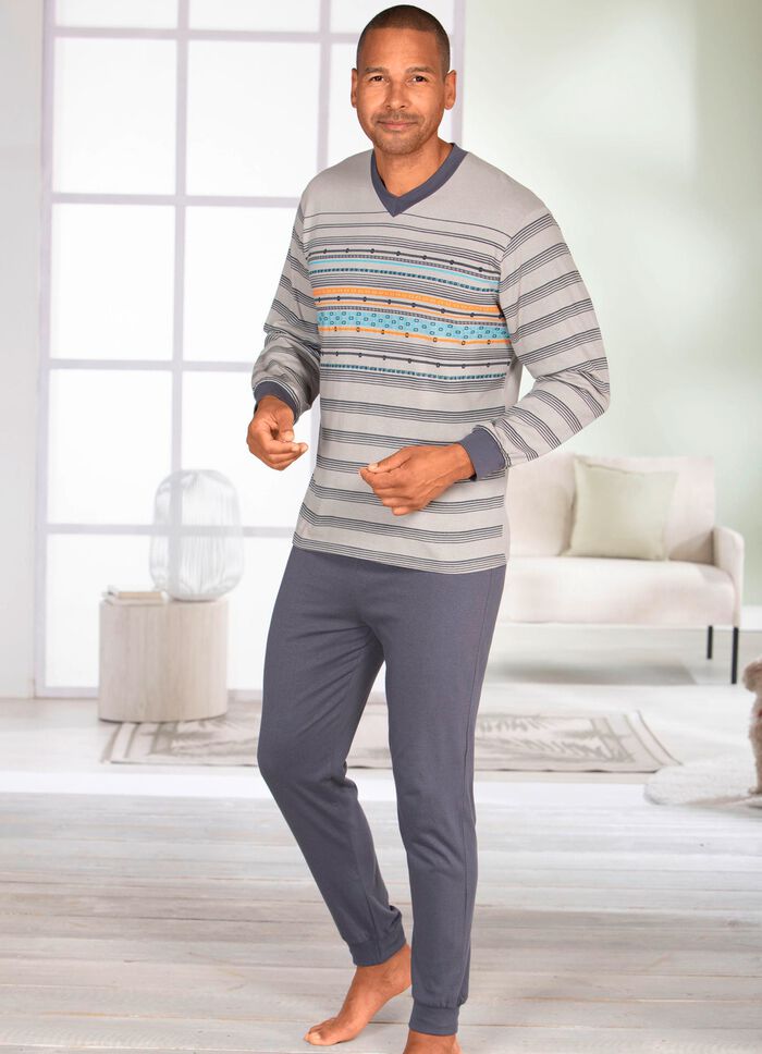 Set: Schlafanzug und Shorty mit V-Ausschnitt 