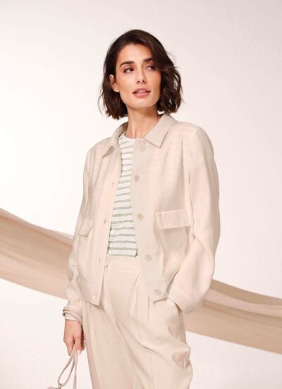 Blazer in Leinen-Optik 