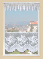 Kurzstore und Querbehang mit Bl&uuml;ten-Dessinierung 