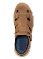 GINO GALANTE, bequeme Herren-Slipper, Weite H, mit herausnehmbarem Fu&szlig;bett COGNAC