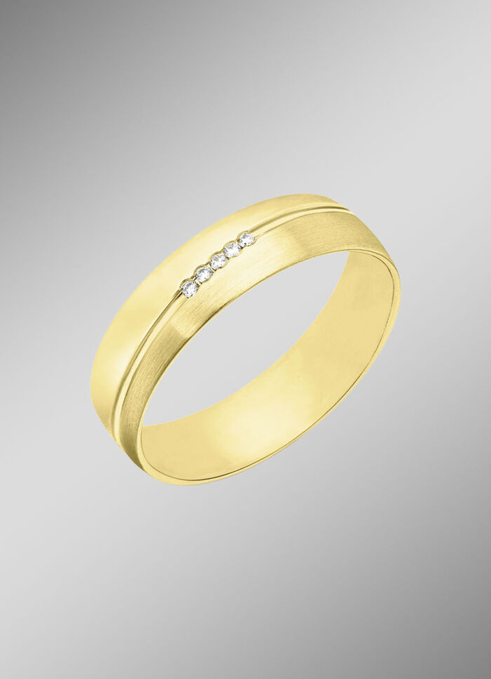 Edler Trauring glänzend/mattiert 