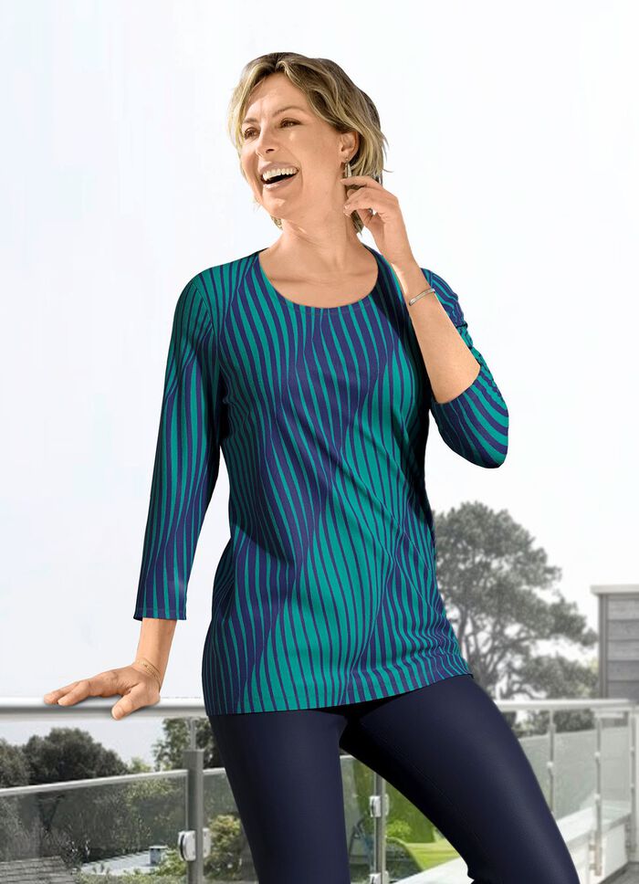 Shirt mit 3/4-langen &Auml;rmeln 